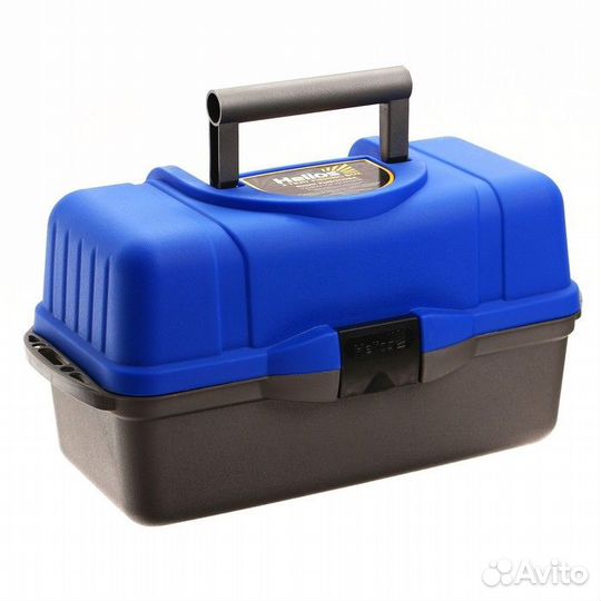 Ящик рыболовный helios трёхполочный, синий