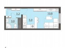 Квартира-студия, 22,6 м², 11/25 эт.