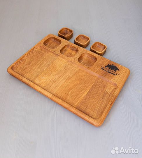 Разделочная и сервировочная доска из дуба большая