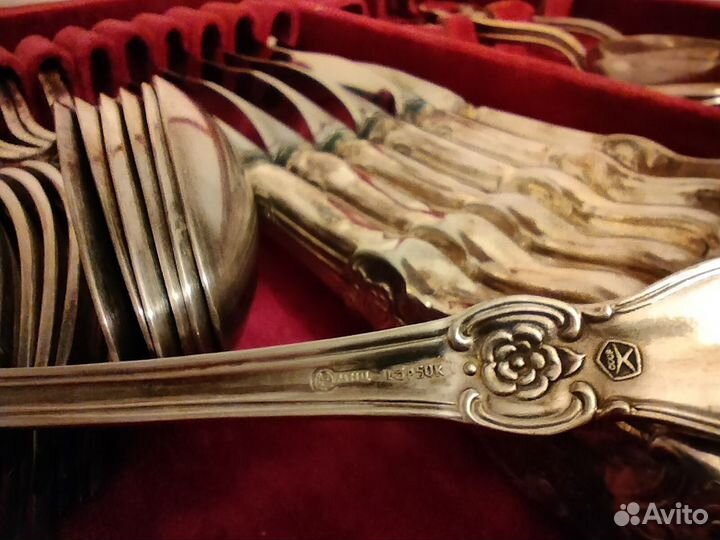 Набор столовых приборов Серебряная роза СССР