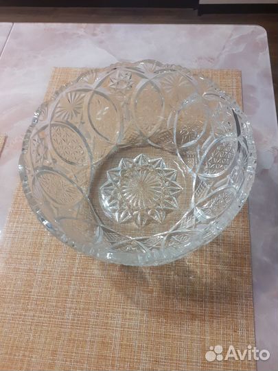 Салатница хрустальная СССР