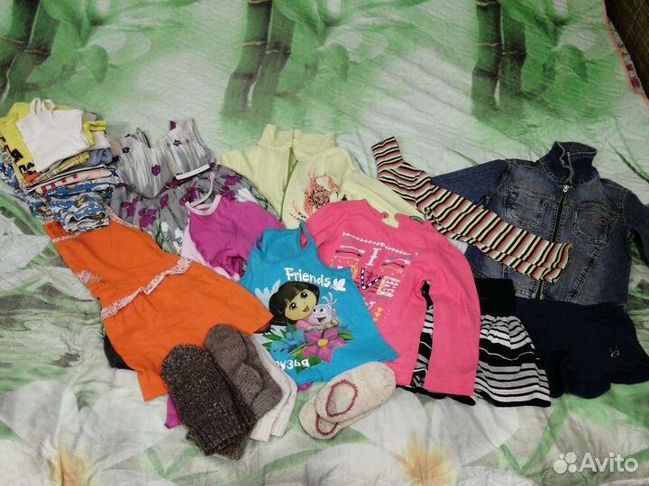 Вещи на девочку пакетами, р. 116 - 122