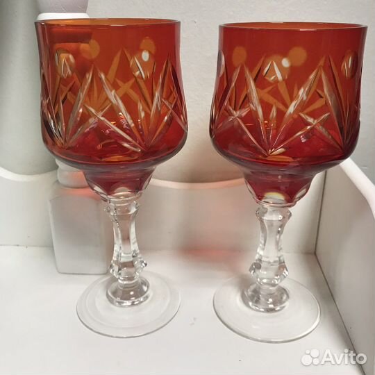 Бокал Цветной хрусталь