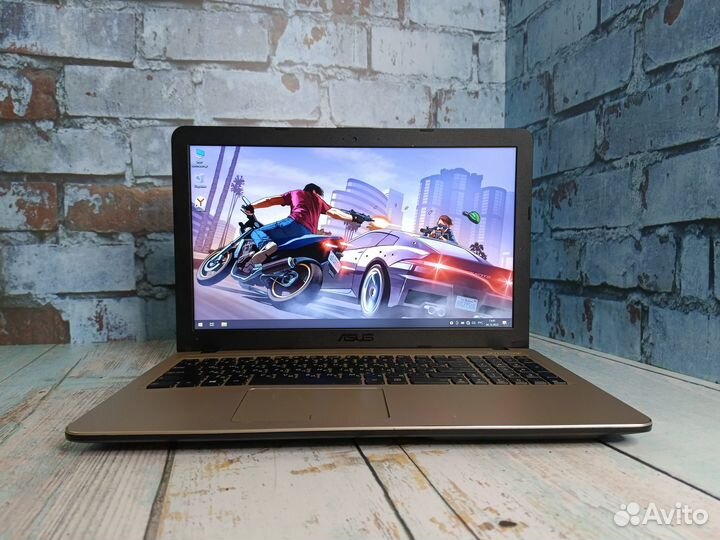 Мощный ноутбук asus intel/4ядра/SSD240/4Gb/HD