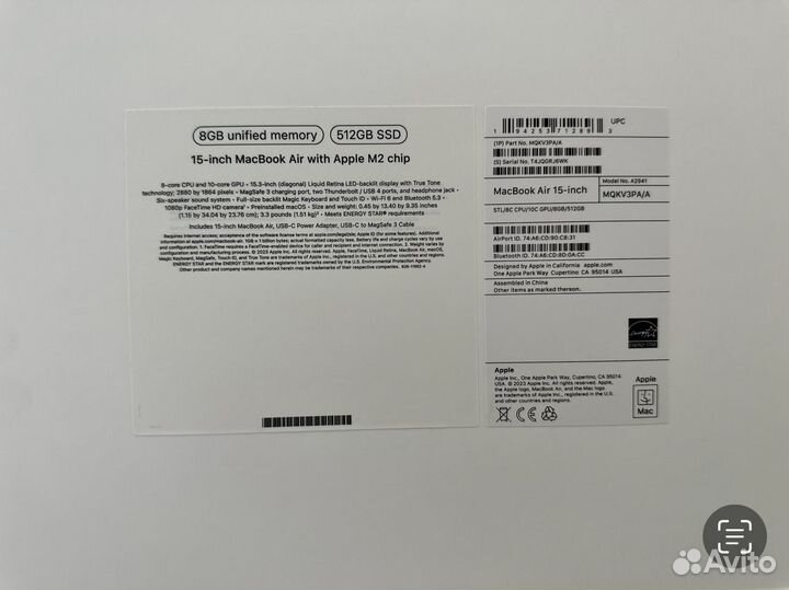 MacBook Air 15' M2 8/512GB starlight (2023)