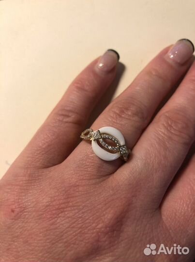 Серебряное кольцо с керамикой
