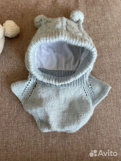 Шапка шлем для девочки зимняя 3-5 лет