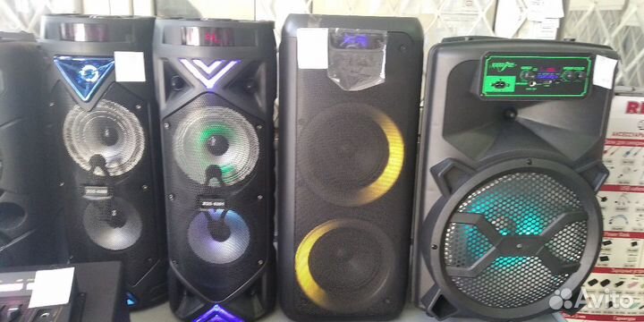 Колонки караоке блютуз с микрофонами