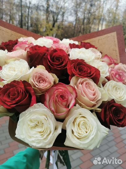 Букет из роз Розы в Кирове Букет роз 15 25 51