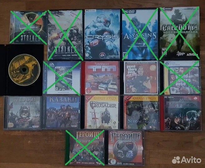 Диски с компьютерным играми из 2000-х PC