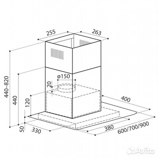 Декоративная вытяжка LEX Apollo N 600 Inox