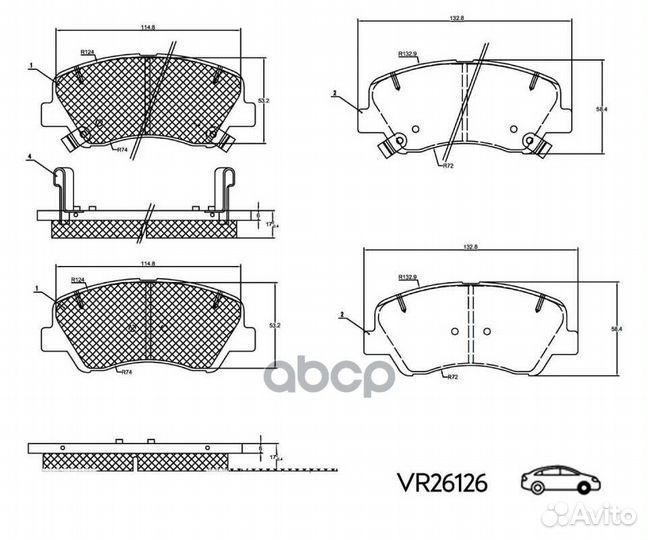 Колодки передние для а/м hyundai solaris I (10)