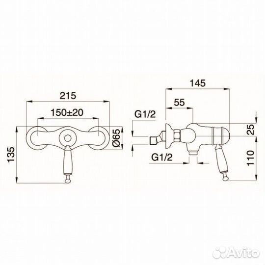 Смеситель для душа Migliore Oxford 19130 хром