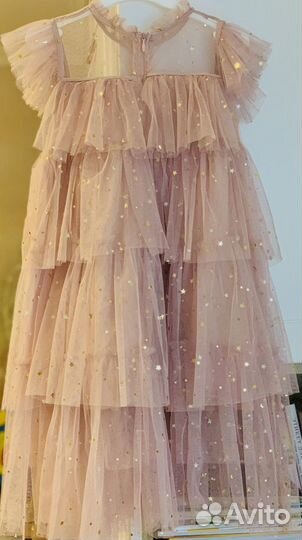 Нарядное платье со звёздочками для девочки 128 см