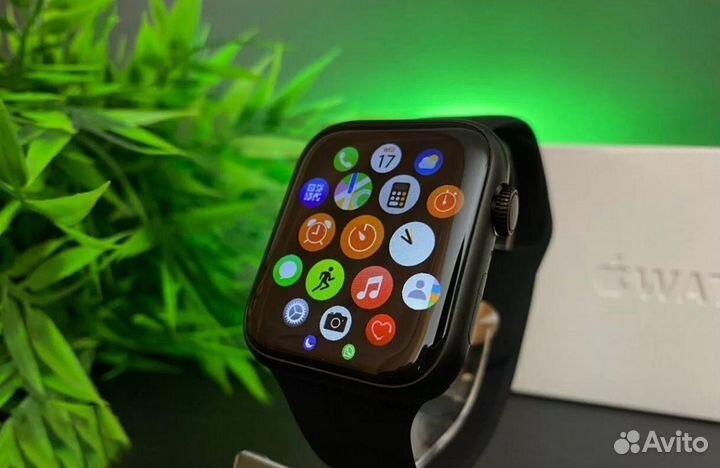 Apple Watch 9 с яблоком