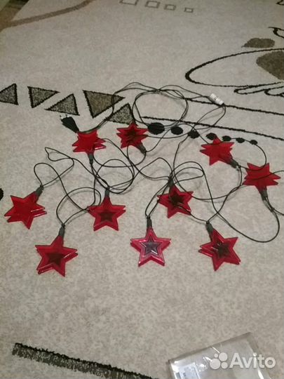 Электрогирлянда-10 звёзд