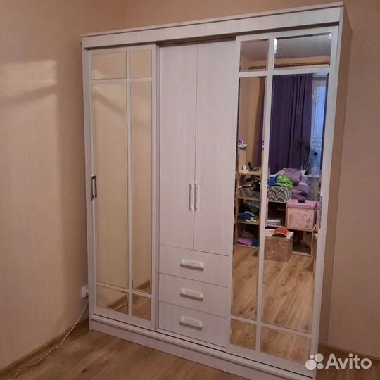 Шкаф-купе Ясень белый