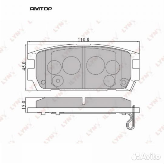 Lynxauto BD3606 Колодки тормозные дисковые зад