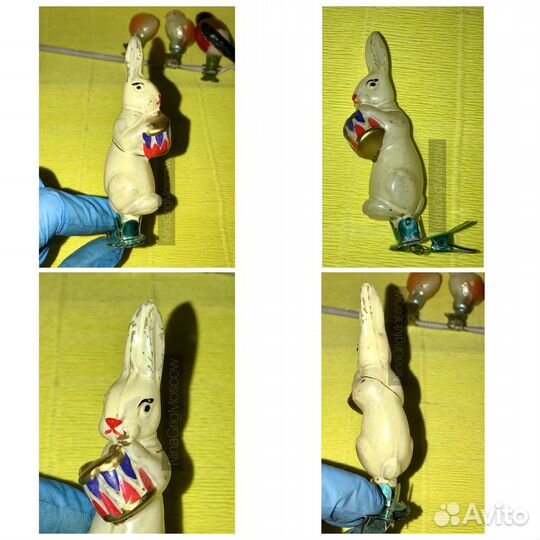 Новогодние игрушки на прищепках. Старинные.Редкие
