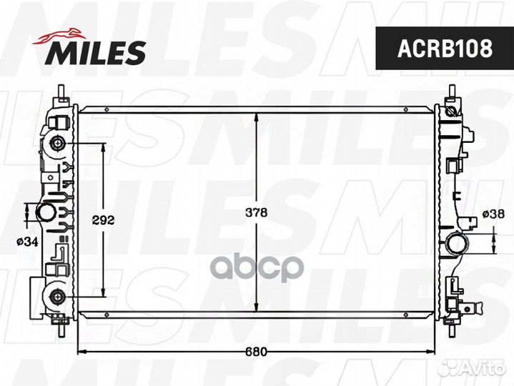 Радиатор chevrolet cruze 1.4T A/T 09- acrb108 M