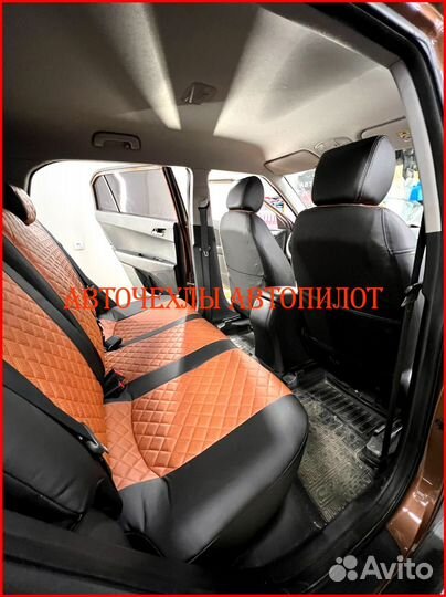 Чехлы Автопилот Hyundai Creta 1 из экокожи Ромб