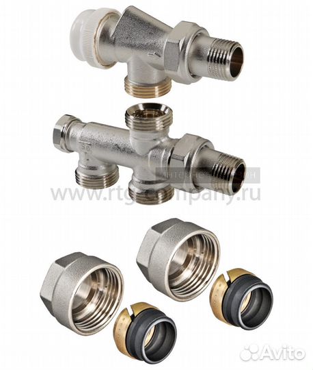 Узел бокового подключения при нижней разводке 1/2