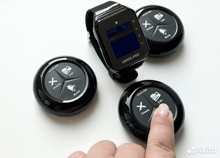 Кнопка вызова официанта/кальянщика с часами