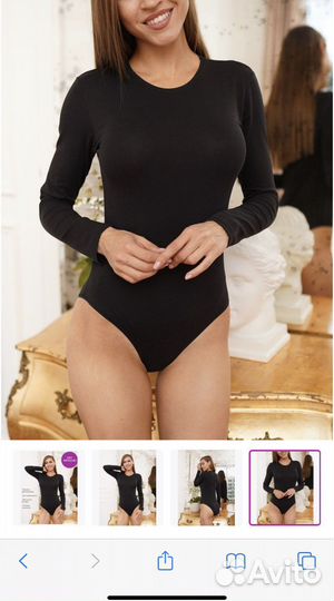 Боди женское черное
