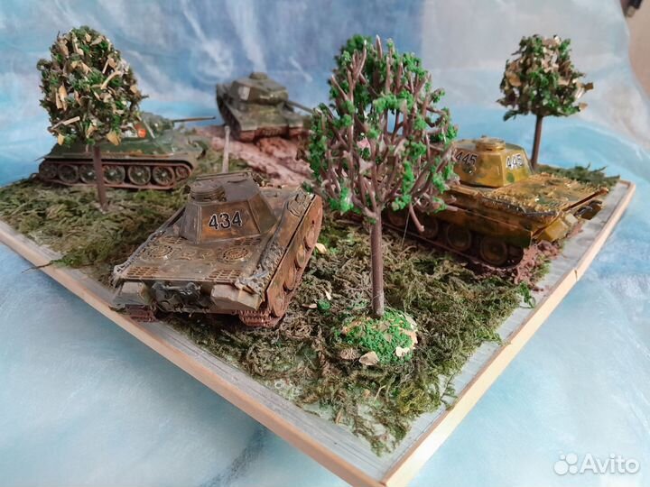 Диорама (1:72) танковый бой