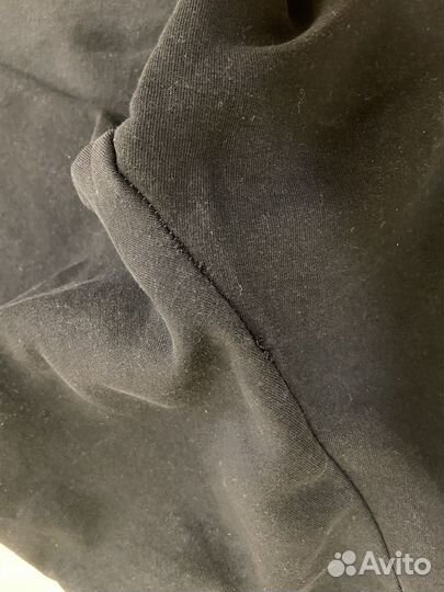 Толстовка худи, штаны спортивные флис черное