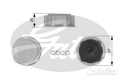 Крышка радиатора RC227 (7410-30069) RC227 Gates