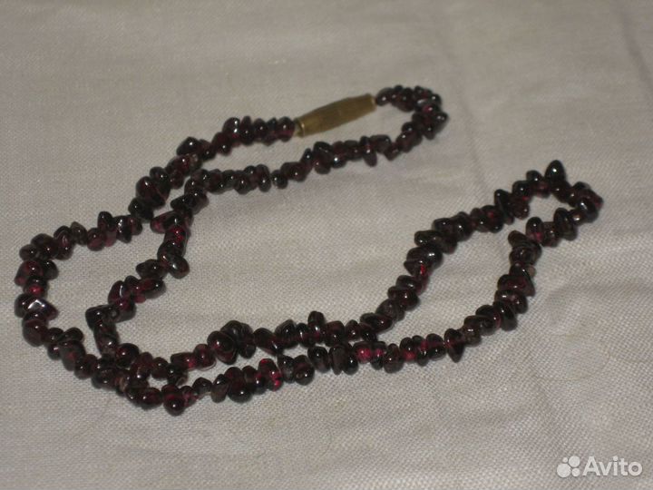 Бусы. Натуральный гранат. 47 см. СССР