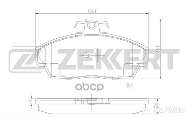 Колодки торм. диск. передн. GAZ Gazelle (3302)