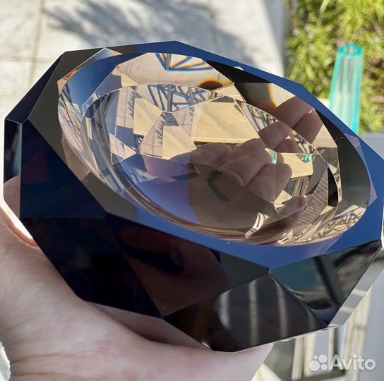 Ваза Чешский цветной хрусталь