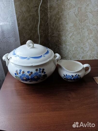 Утятница фарфоровая кастрюлька фарфоровая