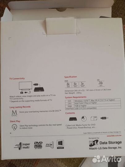 Привод DVD RW, новый