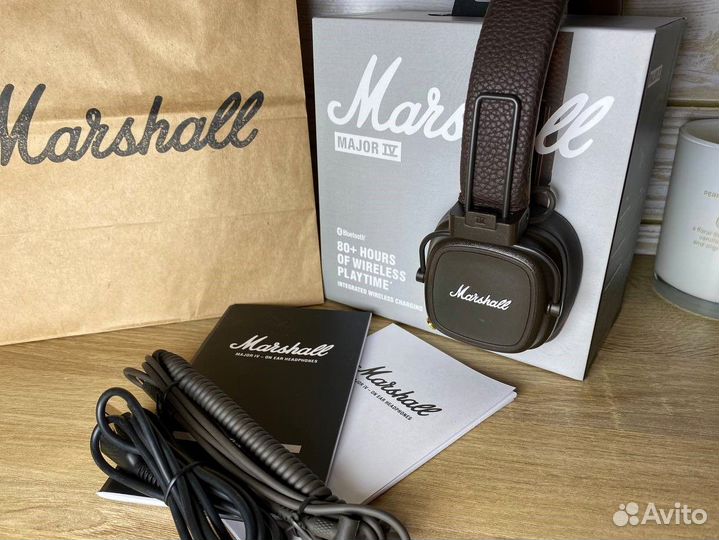 Наушники Marshall Major 4 IV Brown Премиум