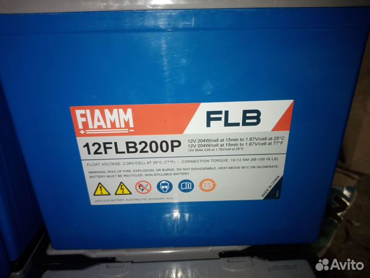 Аккумулятор fiamm 12 FLB 200 P