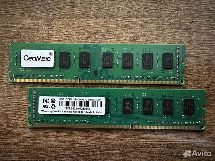 Оперативная память CeaMere DDR3 1600 16GB (8+8)