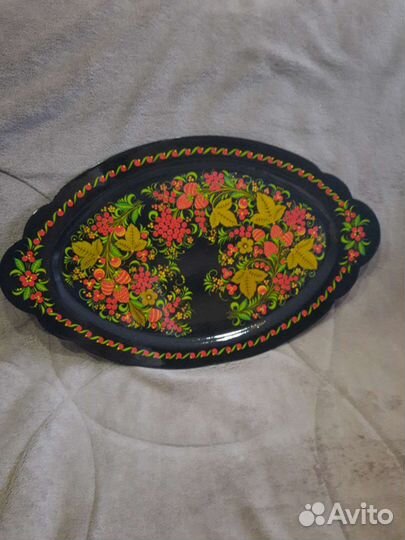 Поднос тарелка панно Хохлома
