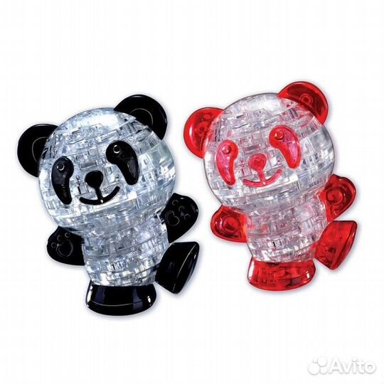 Пазл 3D кристаллический «Панда», 53 детали, цвета