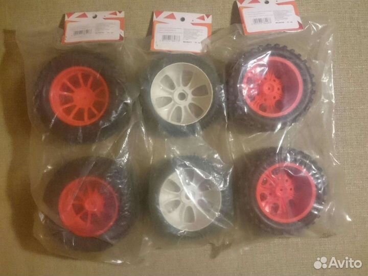 Колеса, резина RC новая 12-17 хекс