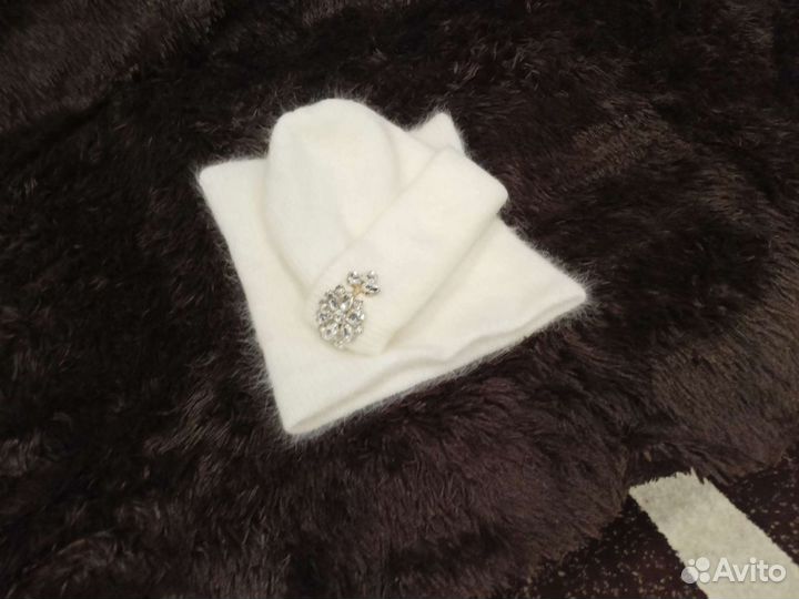 Комплект шапка и снуд женский