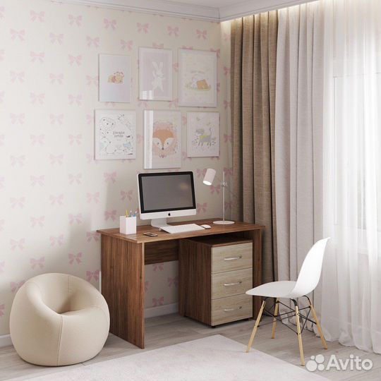 Выкатная тумба с 3 ящиками