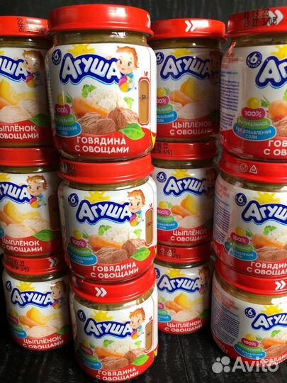 Мясные пюре с овощами Агуша