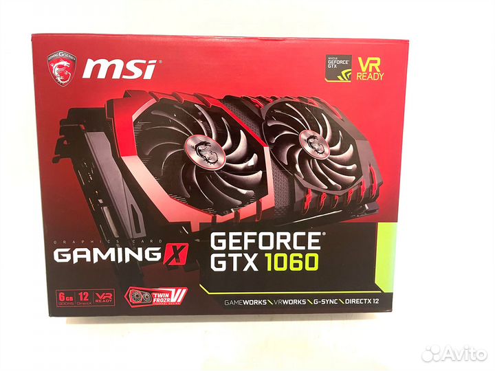 Видеокарта MSI GTX 1060 Gaming X 6G