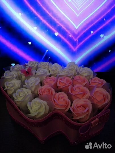 Букет из мыльных роз