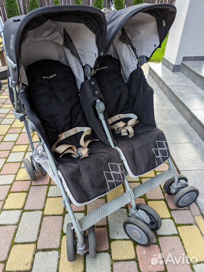 Коляска трость для двойни maclaren twin techno