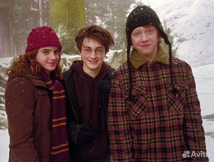 Шапка ушанка с помпонами косплей Рон Уизли