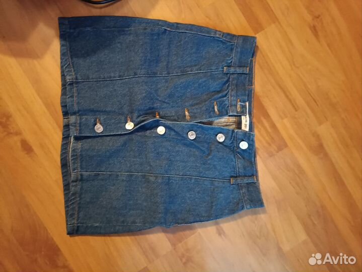 Джинсовая юбка pull bear